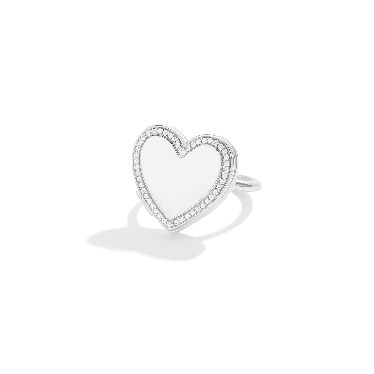 Medallion ring med foto - Hjärta