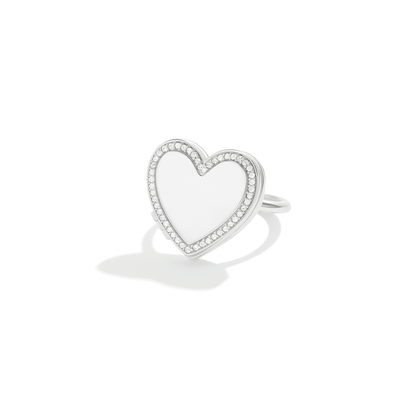 Medallion ring med foto - Hjärta