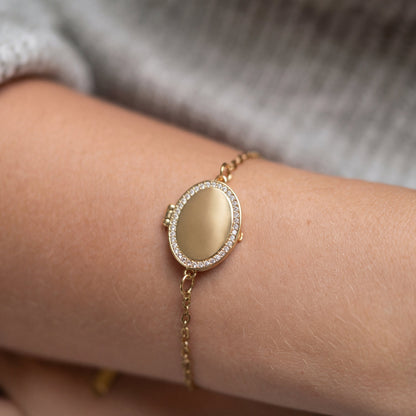 Medallion armband med foto - Oval