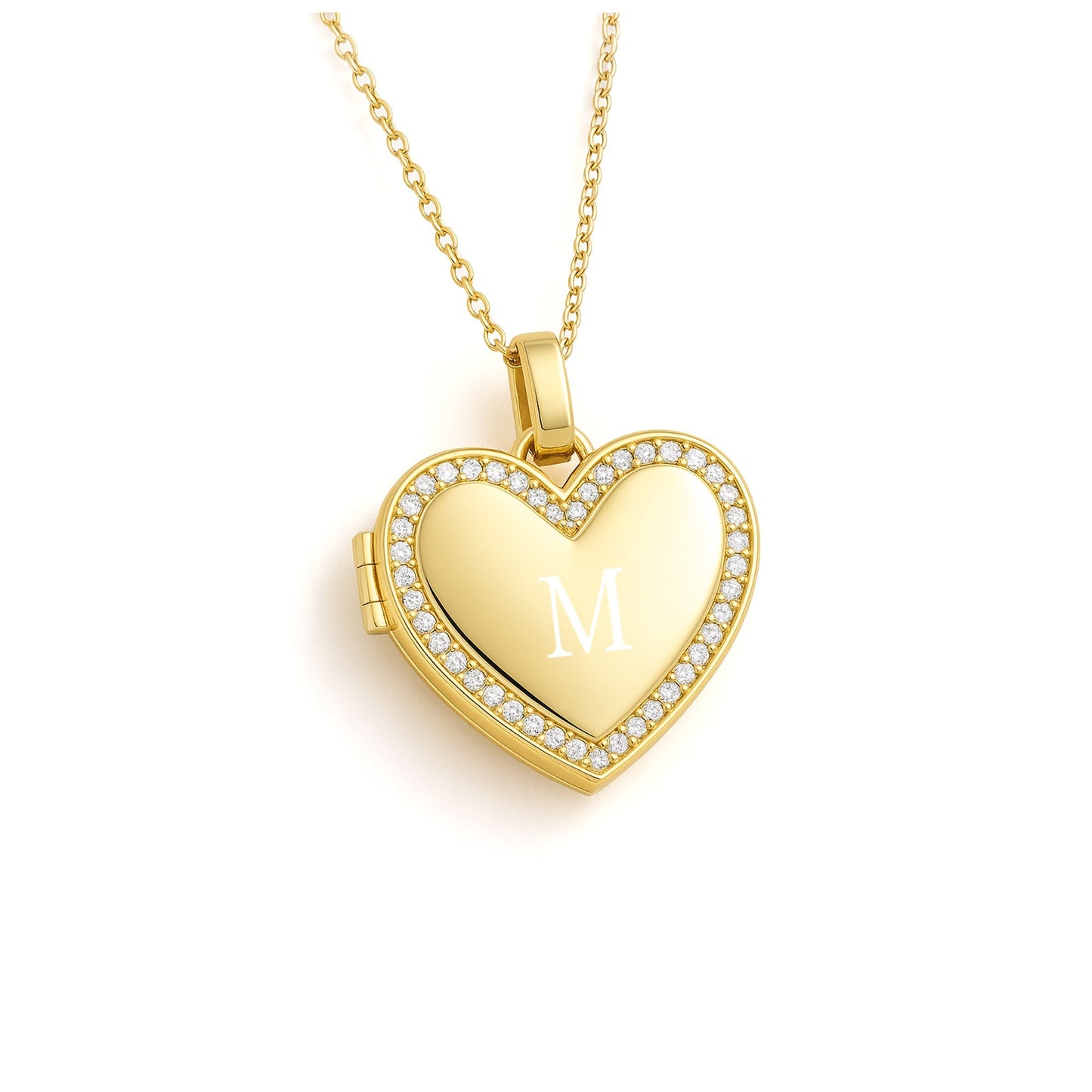 Medallion halsband med foto - Hjärta