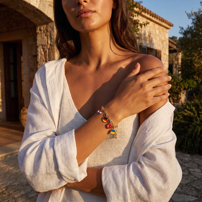 Armband med Landscharms – Guld