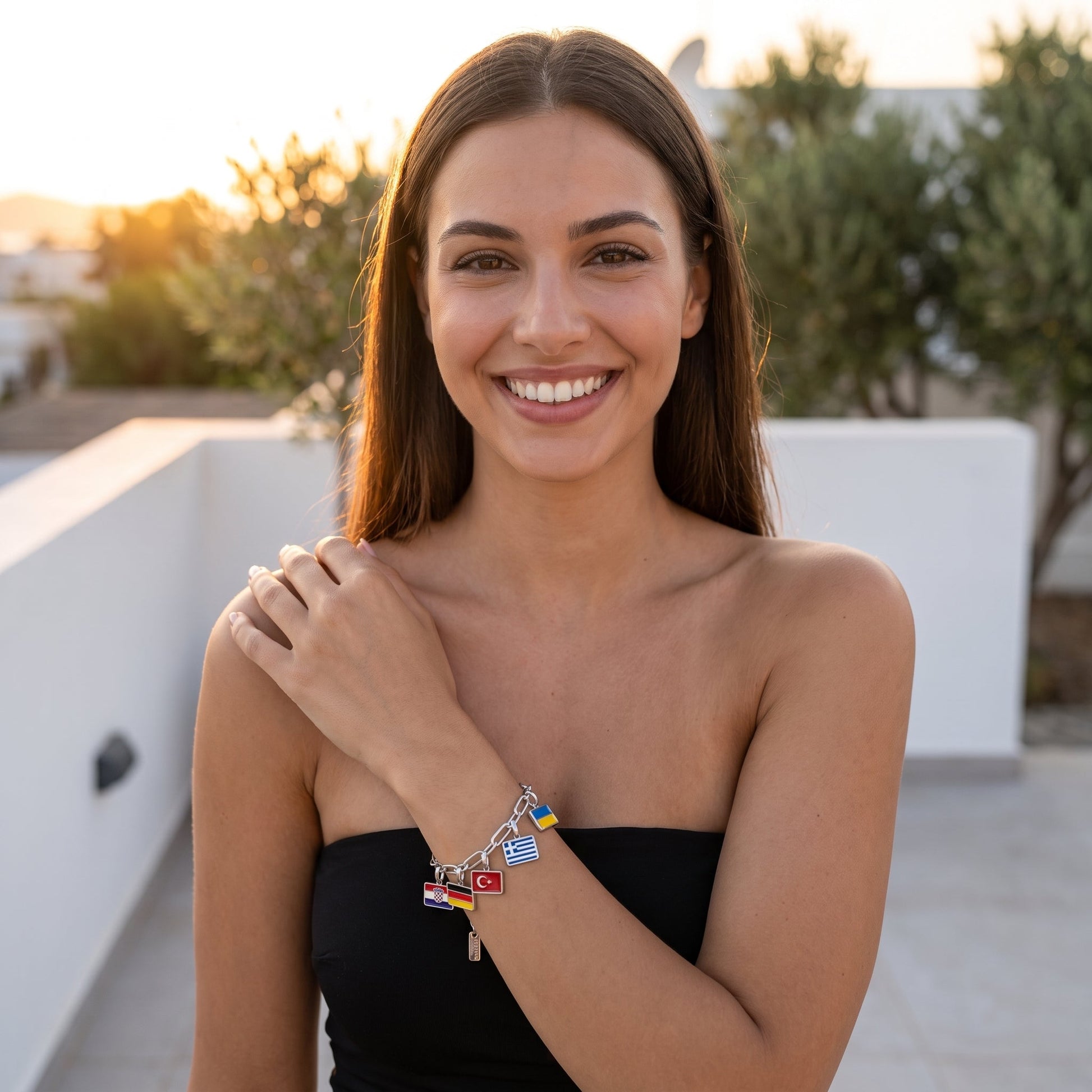 Armband med Landscharms – Silver