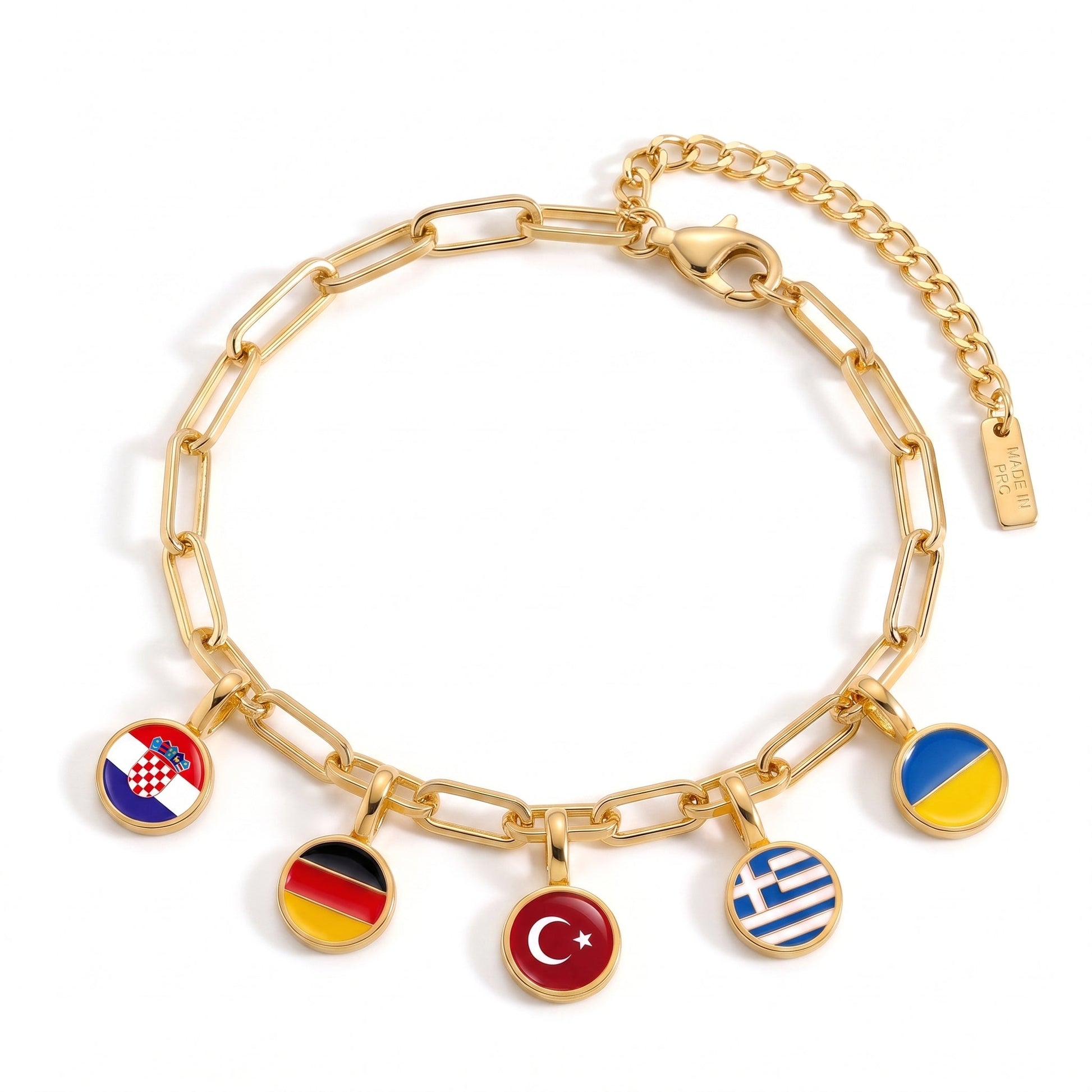 Armband med Landscharms – Guld