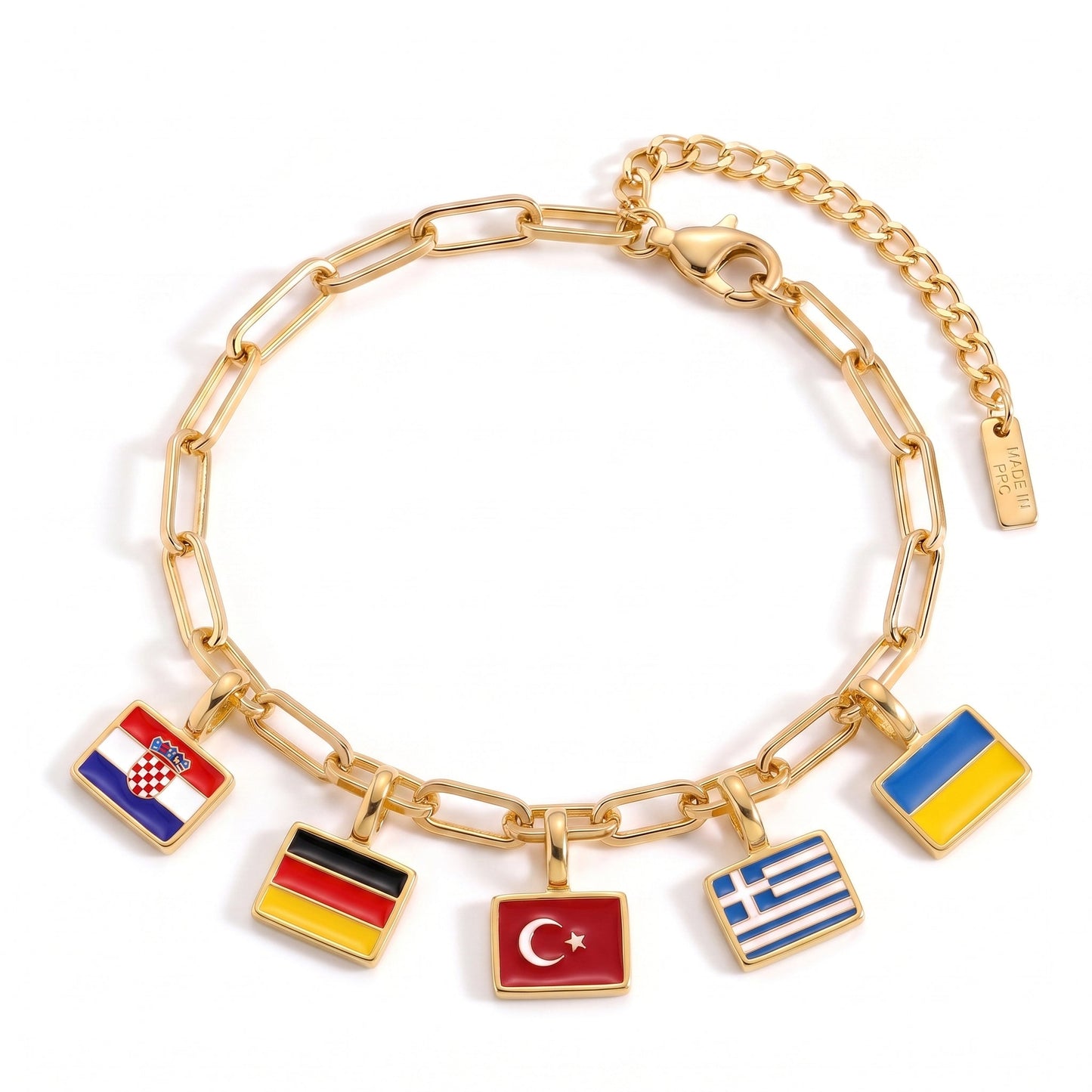 Armband med Landscharms – Guld
