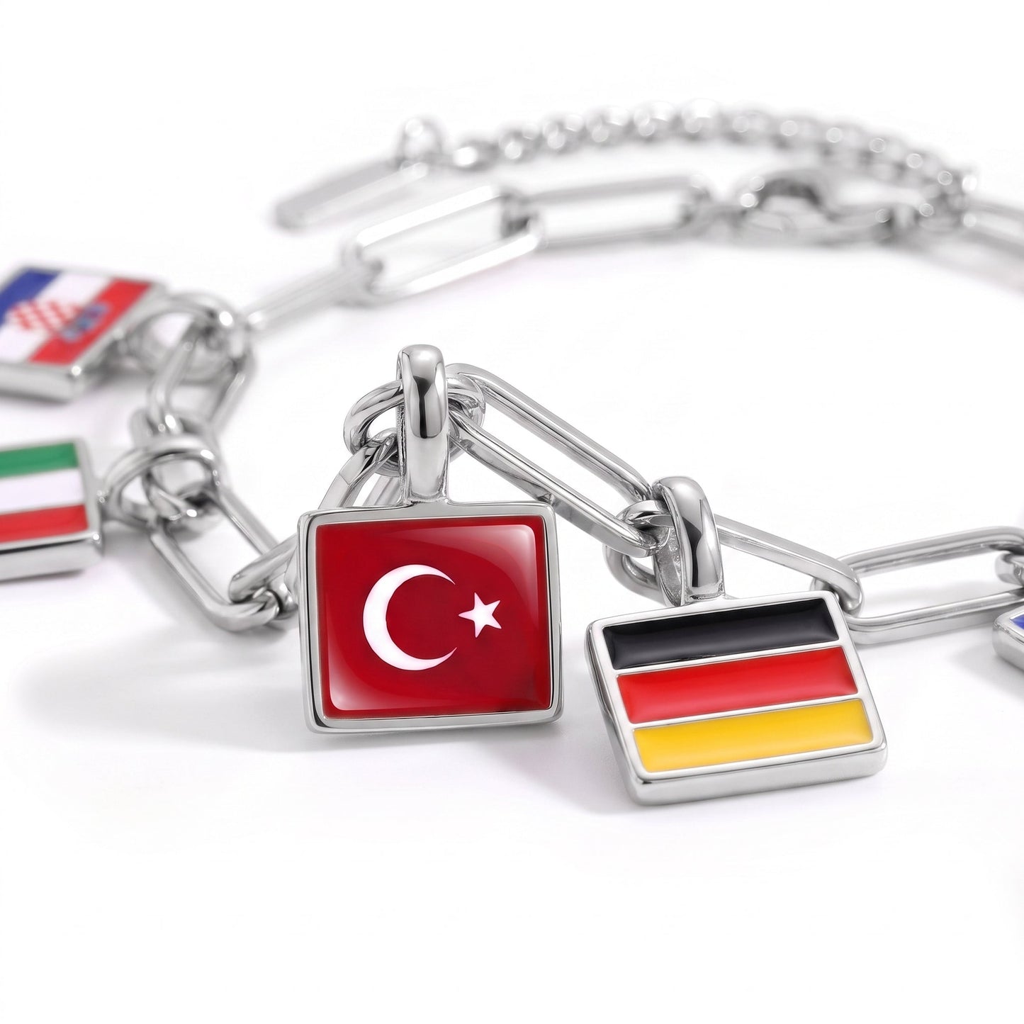 Armband med Landscharms – Silver