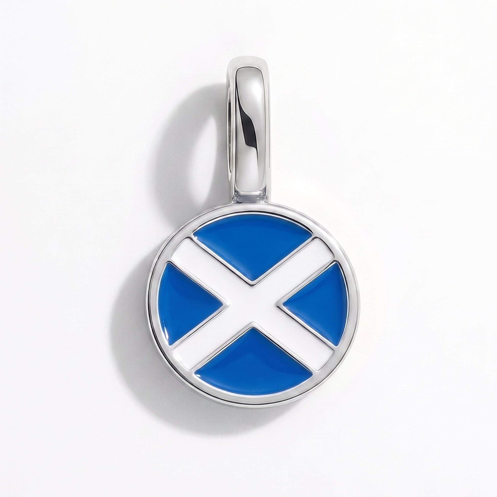 Flaggcharm Skottland – rektangulär silver
