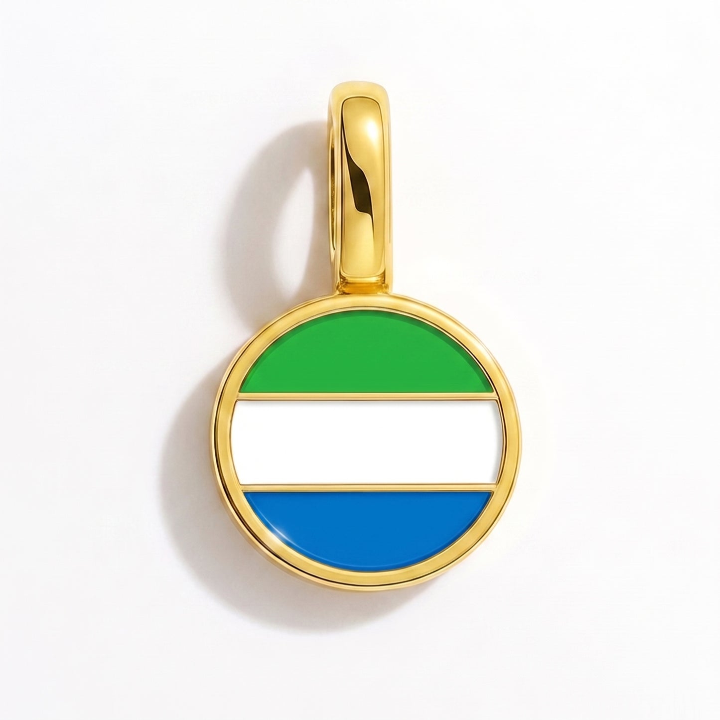 Flaggcharm Sierra Leone – rund guld