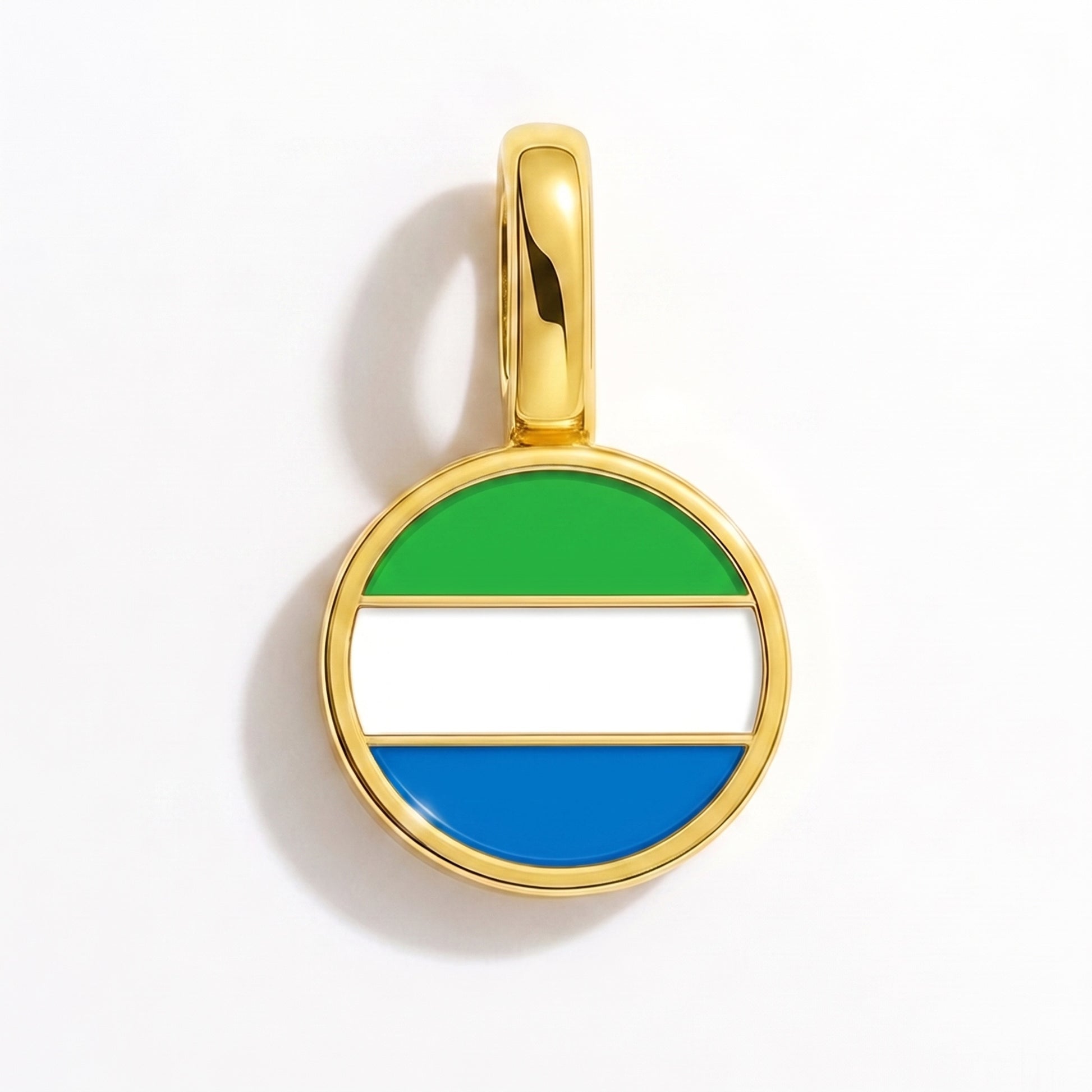 Flaggcharm Sierra Leone – rund guld