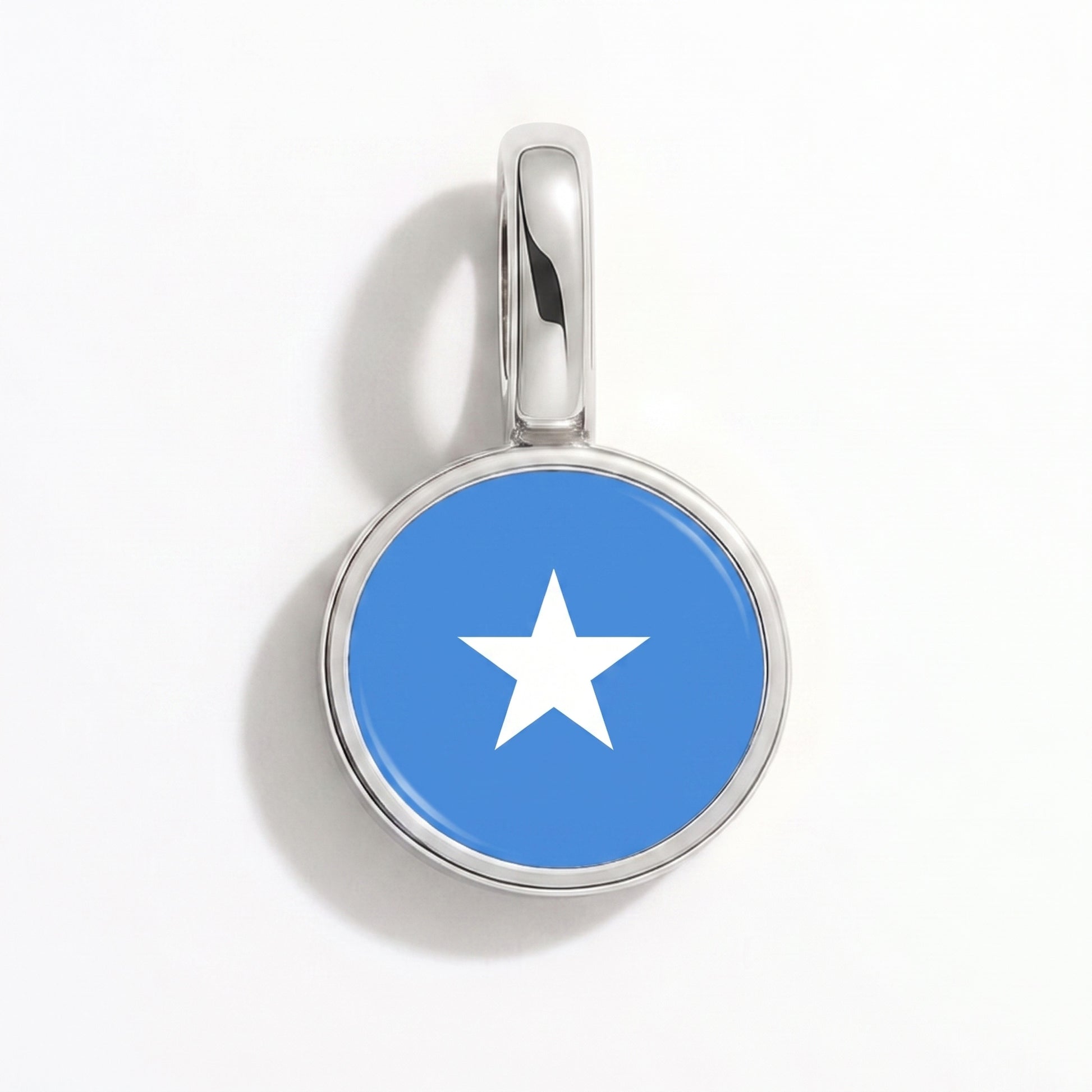 Flaggcharm Somalia – rund silver