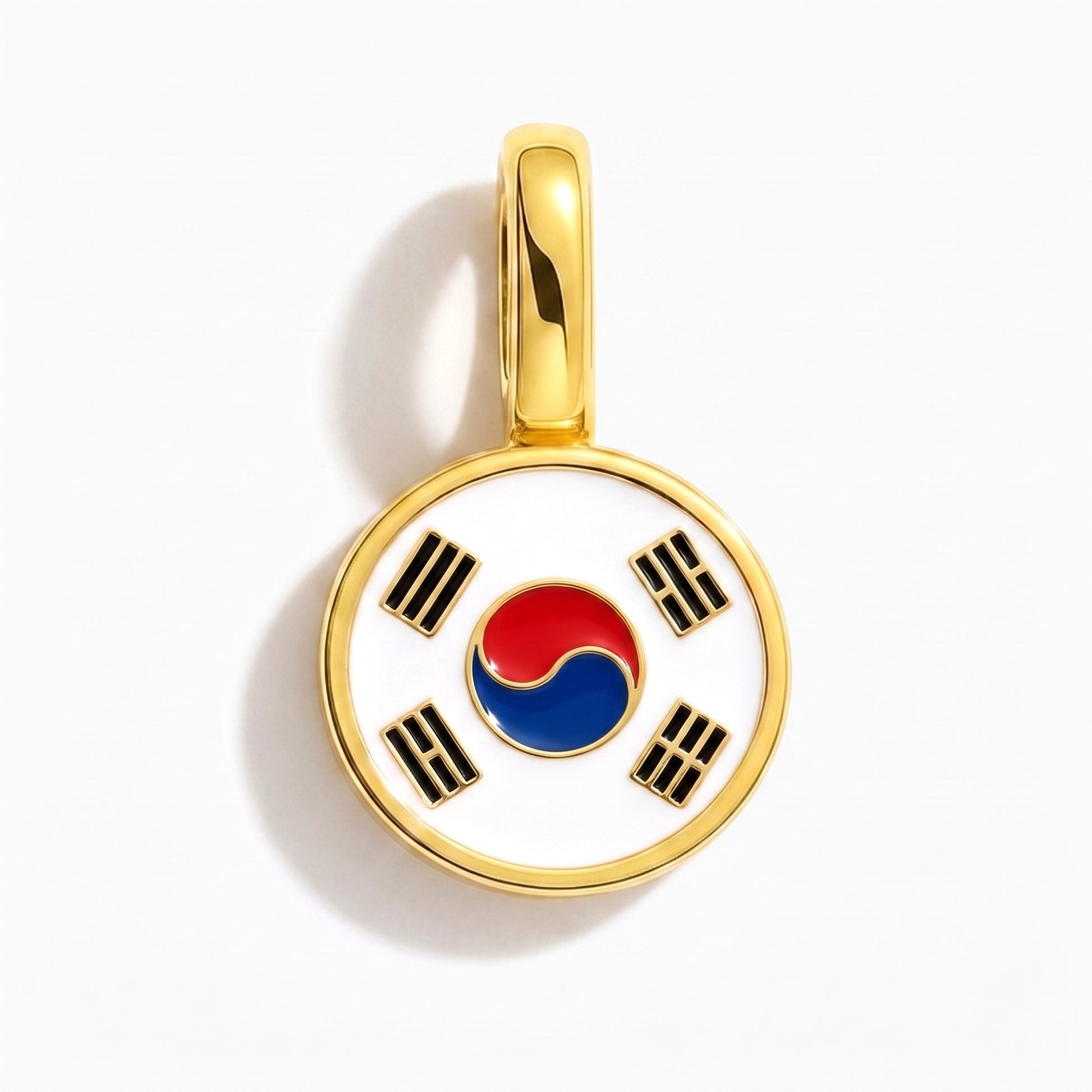 Flaggcharm Sydkorea – rund guld
