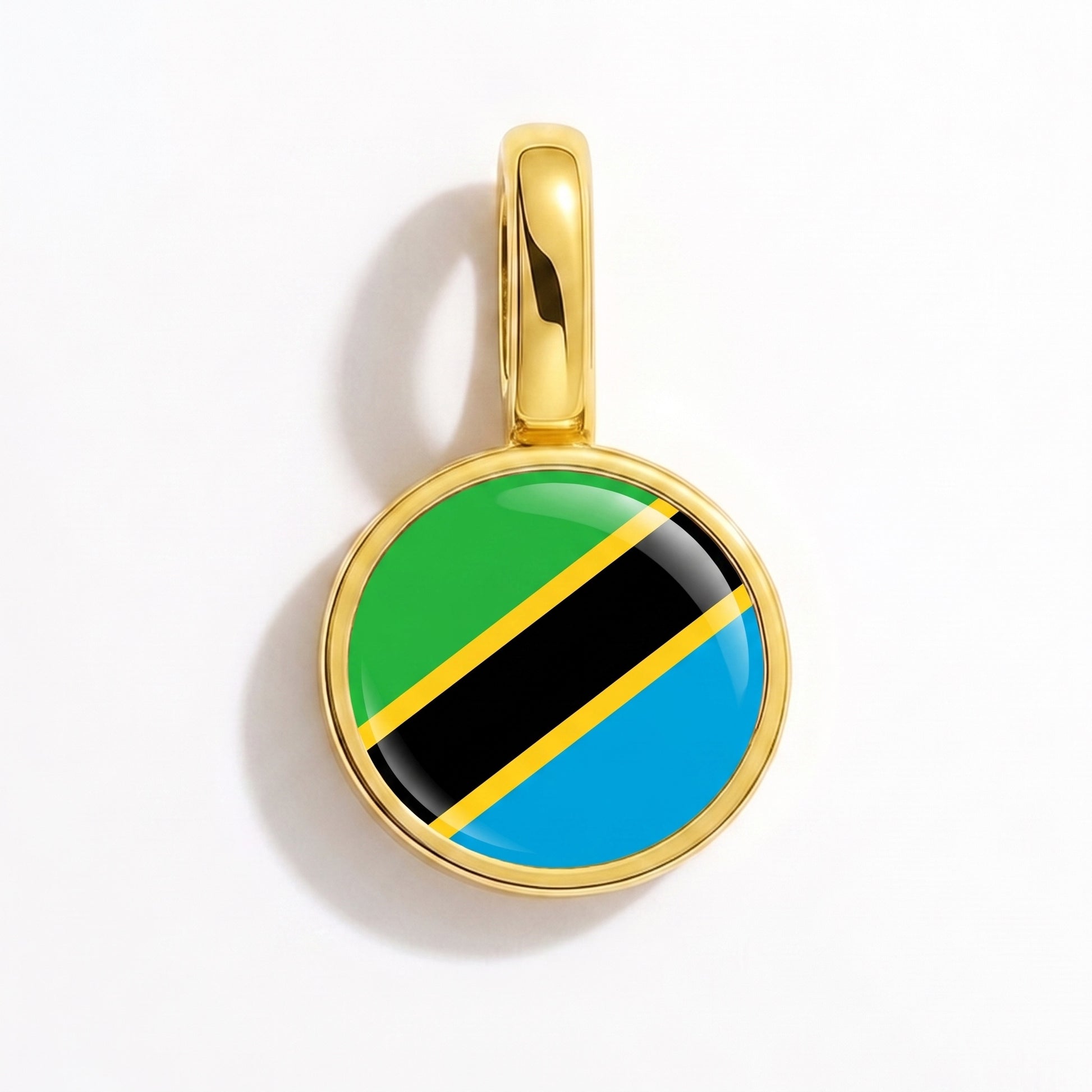 Flaggcharm Tanzania – rund guld