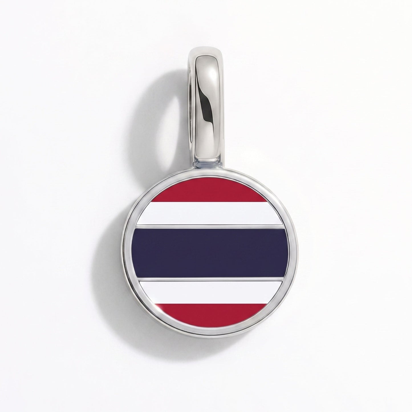 Flaggcharm Thailand – rektangulär silver