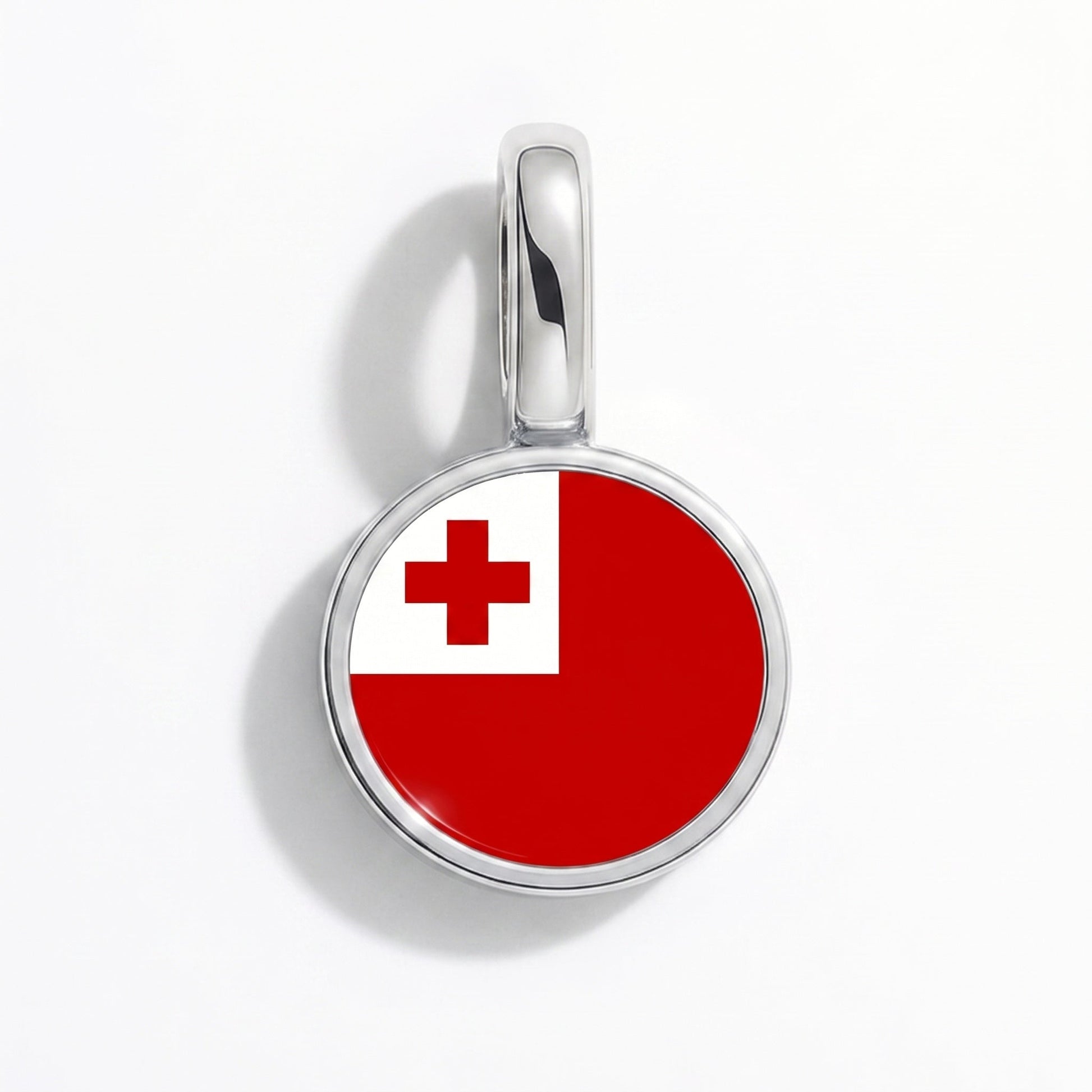 Flaggcharm Tonga – rektangulär silver