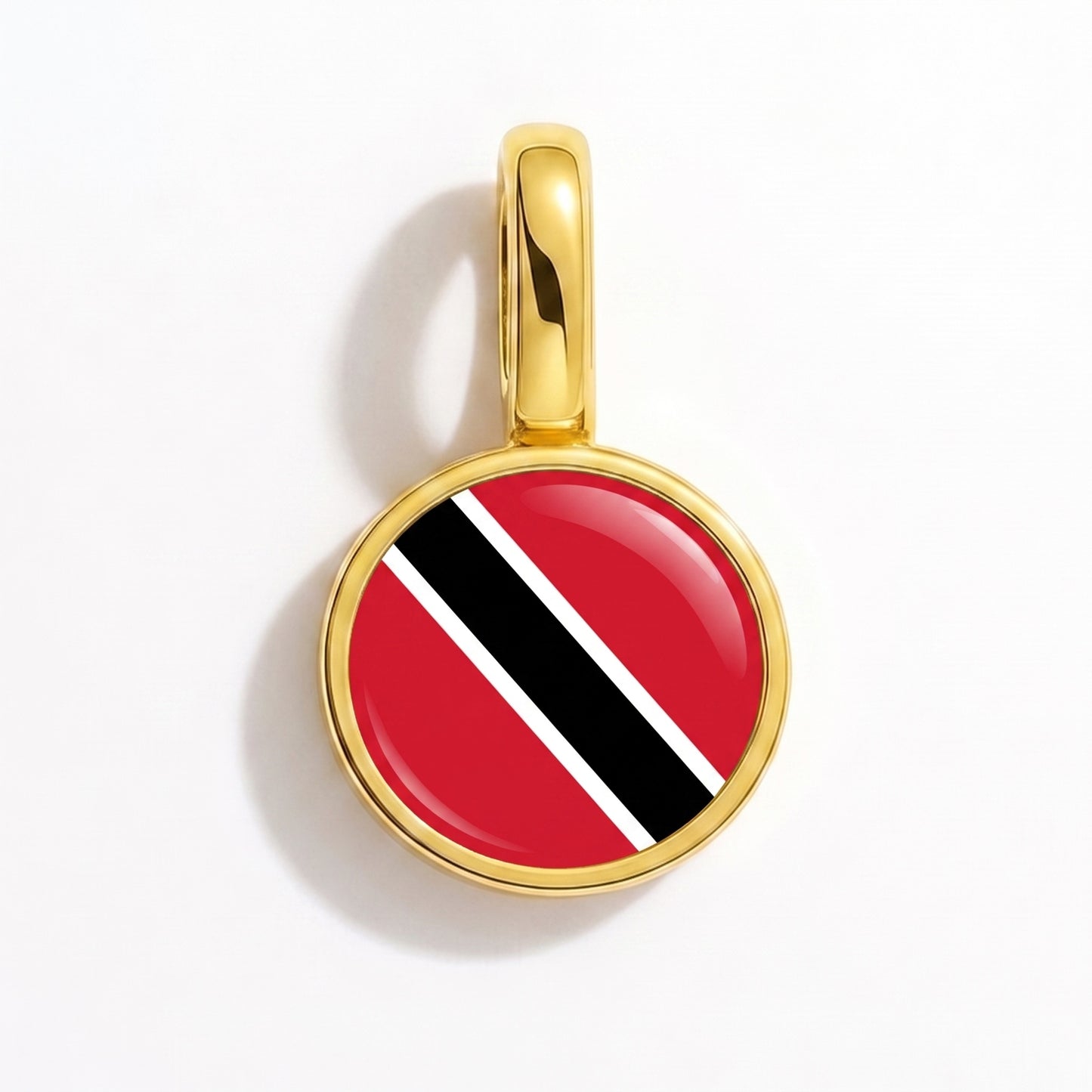 Flaggcharm Trinidad och Tobago – rund guld