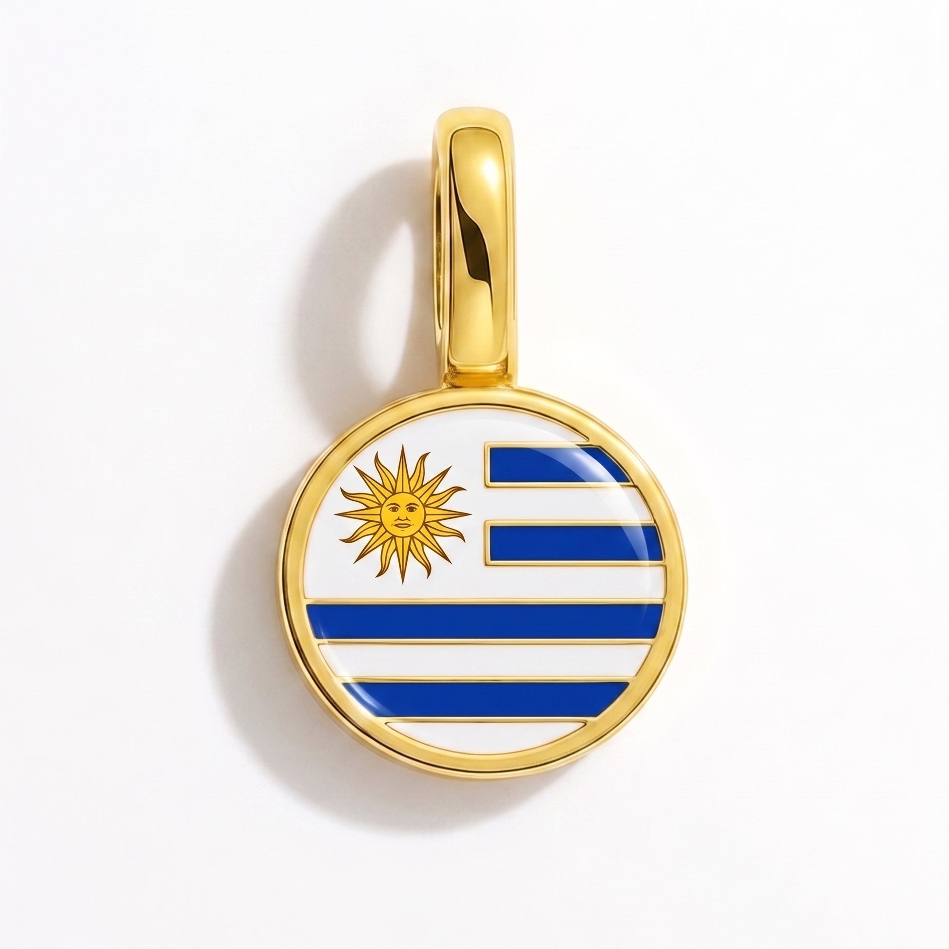 Flaggcharm Uruguay – rund guld