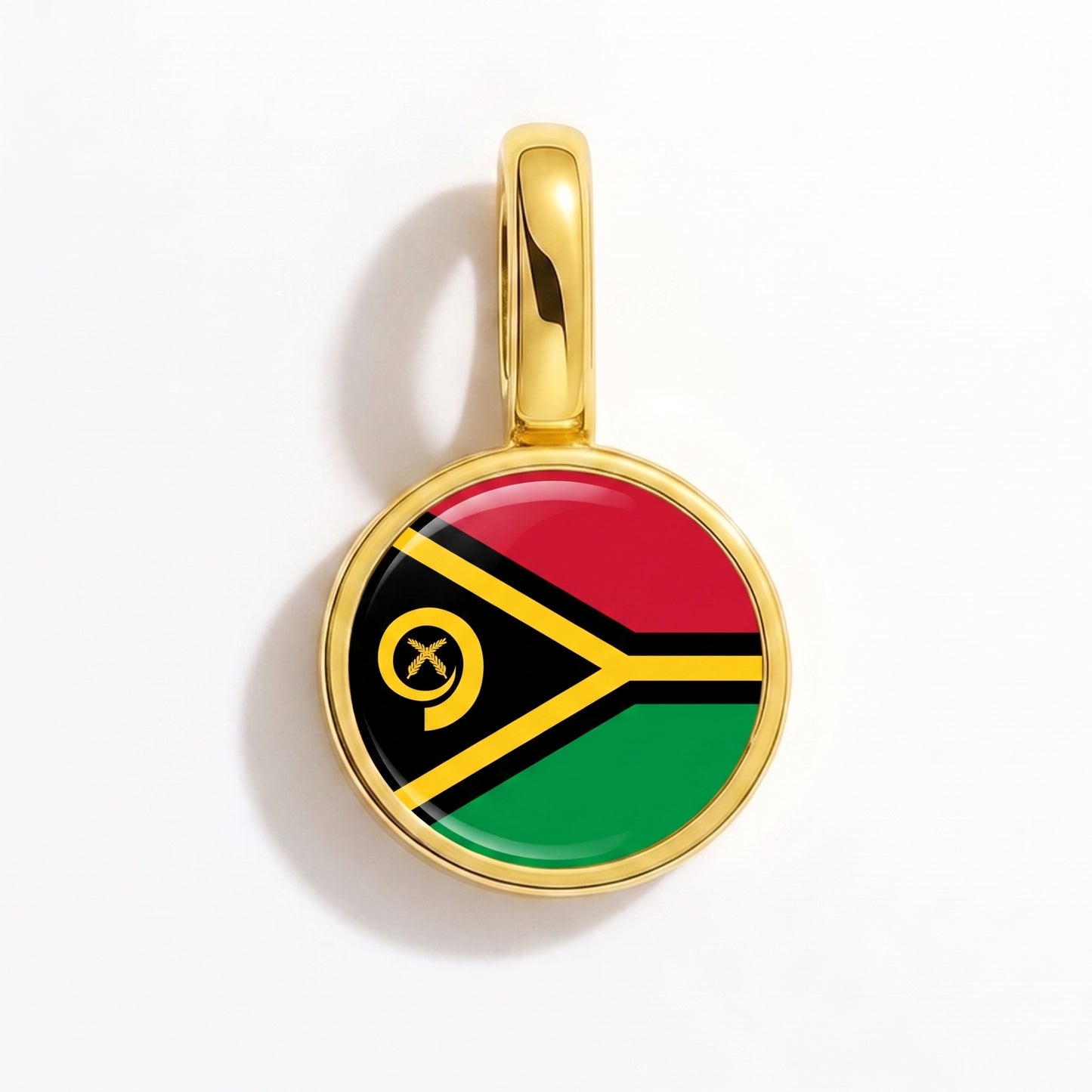 Flaggcharm Vanuatu – rund guld