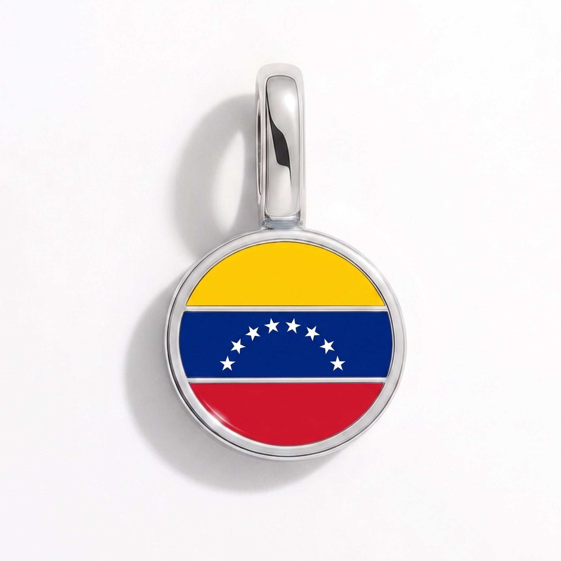 Flaggcharm Venezuela – rektangulär silver